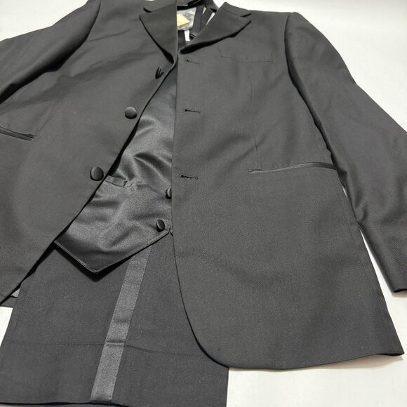 Men’s Tuxedo Suit, By Moda, Black, Medium/Large - Picture 1 of 16